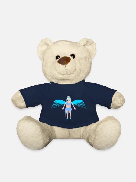 Winter Icicle Fairy Queen Fantasy Art - Teddy Bear - french navy
