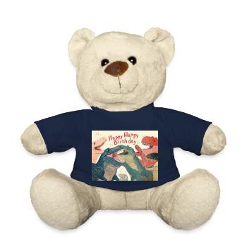 Happy Birthday Dinosaurs - Teddy - French Navy - Vorne