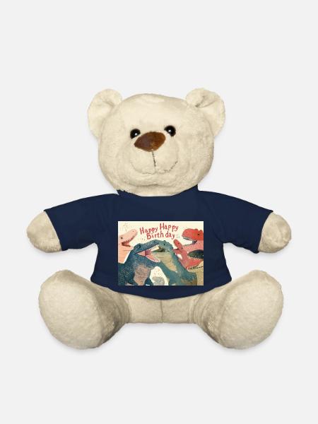 Happy Birthday Dinosaurs - Teddy - French Navy