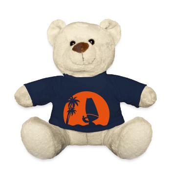 Windsurfers Sun sea waves surfing Palms Board - Teddy Bear - french navy - Front