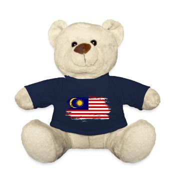 Malaysia flag flag - Teddy Bear - french navy - Front