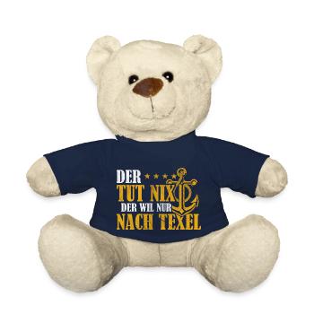 Texel Holland Spruch Anker - Teddy - French Navy - Vorne