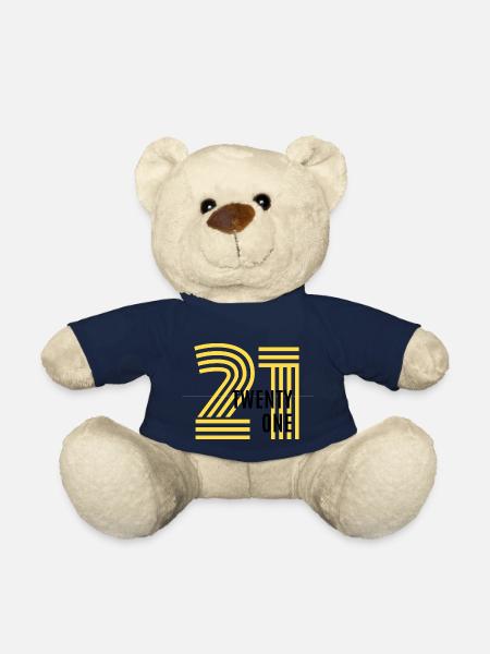 Celebrating Your 21st Birthday - Teddy Bear - french navy