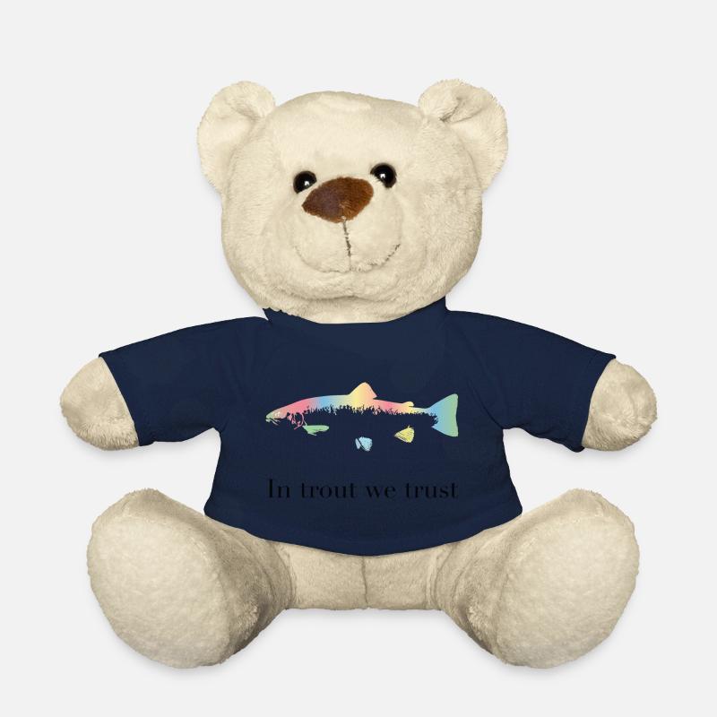 Dans la truite nous avons confiance - Nounours - bleu marine