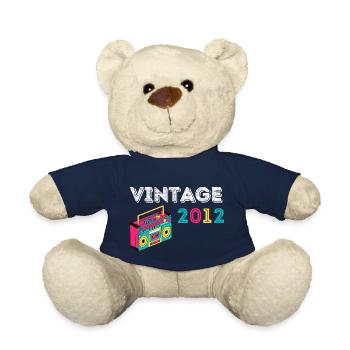 Vintage 2012 Radio 10 Jahre alt 2012 Geburtstag - Teddy - French Navy - Vorne