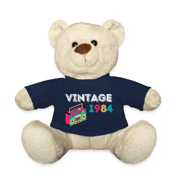 Vintage 1984 Radio 38 Jahre alt 1984 Geburtstag - Teddy - French Navy - Vorne