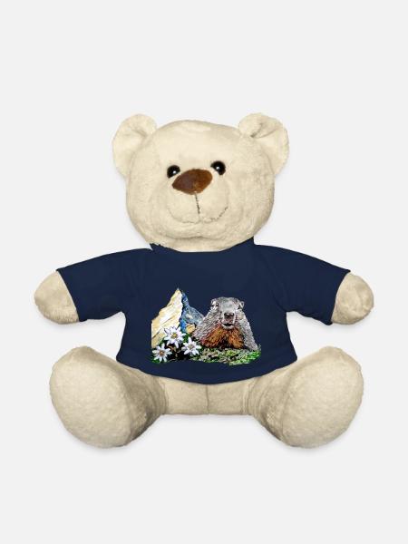 Scherenschnitt Alpen Matterhorn Murmeltier - Teddy - French Navy