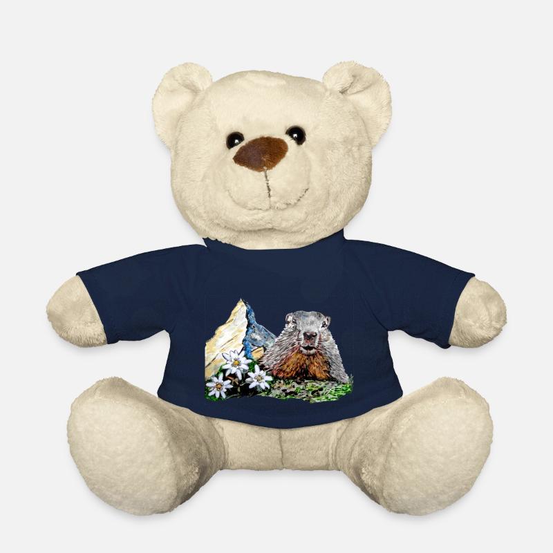 Scherenschnitt Alpen Matterhorn Murmeltier - Teddy - French Navy