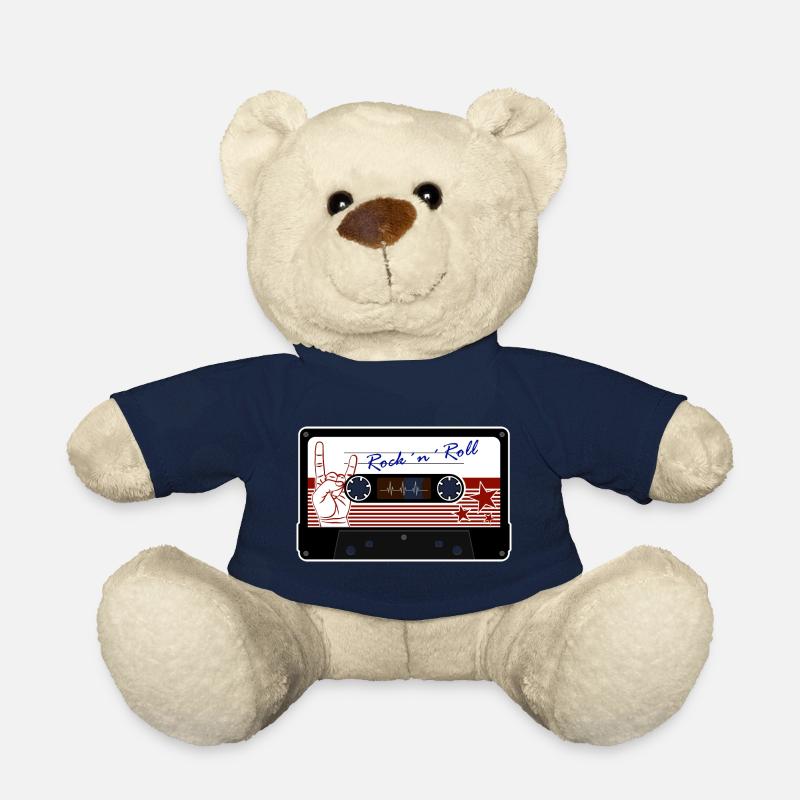 Retro Rock 'n' Roll kassette - Teddybjørn - navy