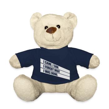 I came saw forget - Teddy Bear - french navy - Front