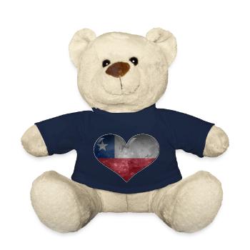 Chilean heart - Teddy Bear - french navy - Front