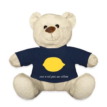 Ceci n'est pas un citron - humour - Nounours - bleu marine - Devant