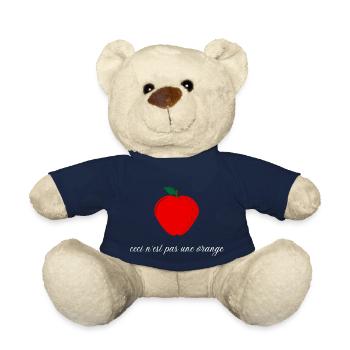 Ceci n'est pas une pomme - humour - Nounours - bleu marine - Devant