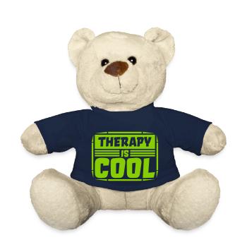 therapy is cool Quote - Teddy Bear - french navy - Front