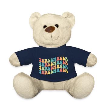 3 ans Threenager Garçons Filles 3ème anniversaire - Nounours - bleu marine - Devant
