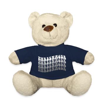 3 ans Threenager Garçons Filles 3ème anniversaire - Nounours - bleu marine - Devant