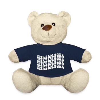 3 ans Threenager Garçons Filles 3ème anniversaire - Nounours - bleu marine - Devant