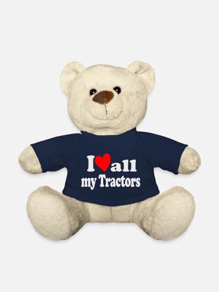 J’aime tous mes tracteurs - Nounours - bleu marine