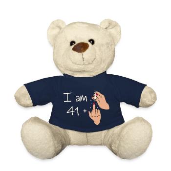 Ich bin 41 + 1 Mittelfinger Hemd Ich bin 41 plus, - Teddy - French Navy - Vorne