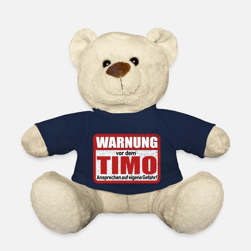 Timo Name Lustiges Warnschild - Teddy - French Navy