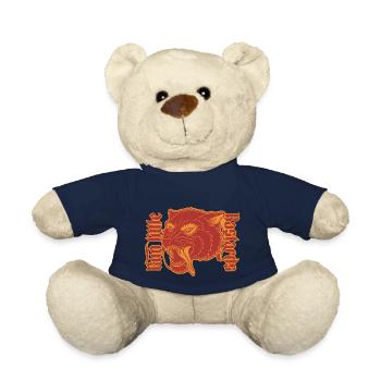 Run little Bastards Wolf Illustration - Teddy Bear - french navy - Front