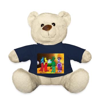 Space Belly Buttons Fan Merchandise Shirt Mug Cap - Teddy Bear - french navy - Front
