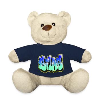 Graffiti SILAS BLEU CADEAU ANNIVERSAIRE NAISSANCE - Nounours - bleu marine - Devant