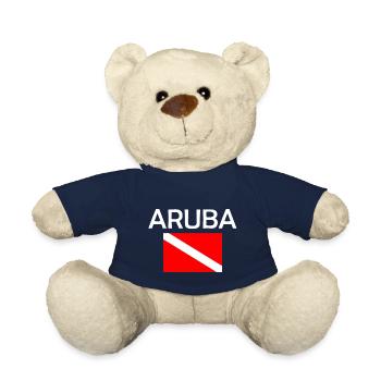Aruba Diver Down Flag - Plongée sous-marine - Plongée sous-marine - Tauchen - Nounours - bleu marine - Devant