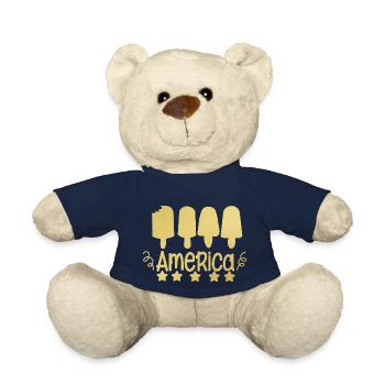 American 4th of July - Teddy Bear - french navy - Front