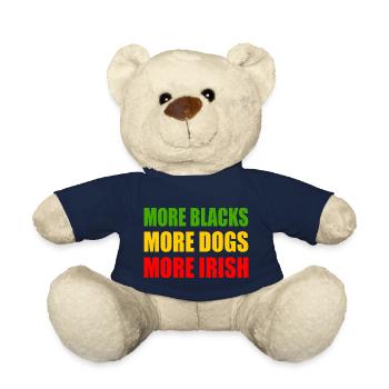 more blacks more dogs more irish - Teddy Bear - french navy - Front