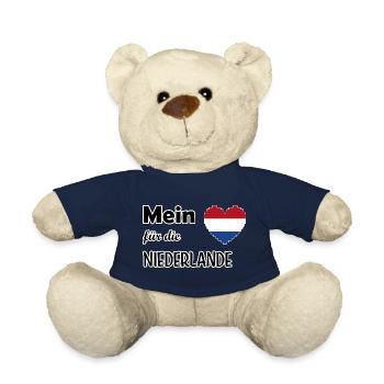 Mon cœur pour les Pays-Bas - Nounours - bleu marine - Devant