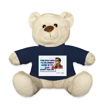 Love What You Do – Retro Pop Art Design - Teddy Bear - french navy - Front
