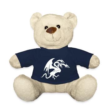 Dragon 3 Head - Teddy Bear - french navy - Front