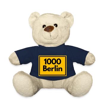 Ortsschild - damals Retro urban PLZ 1000 Berlin - Teddy - French Navy - Vorne