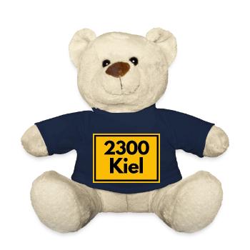 Ortsschild - damals Retro alte PLZ 2300 Kiel - Teddy - French Navy - Vorne