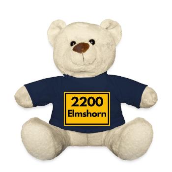 Place sign - then retro old zip code 2200 Elmshorn - Teddy Bear - french navy - Front