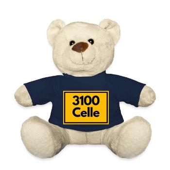 Ortsschild - damals Retro alte PLZ 3100 CELLE - Teddy - French Navy - Vorne