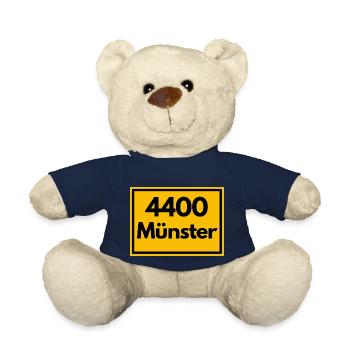 Ortsschild - damals Retro alte PLZ 4400 MÜNSTER - Teddy - French Navy - Vorne