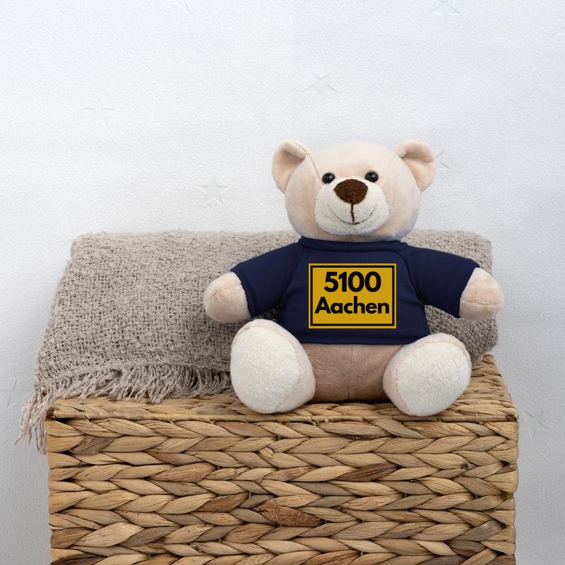 Town sign - then retro old zip code 5100 AACHEN Teddy Bear