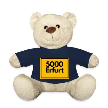 Ortsschild - damals Retro alte PLZ 5000 ERFURT - Teddy - French Navy - Vorne