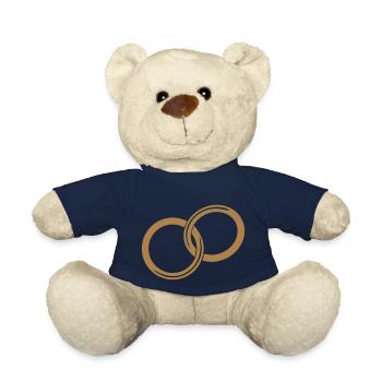 Les anneaux de mariage / / or proposition Anneaux - Nounours - bleu marine - Devant