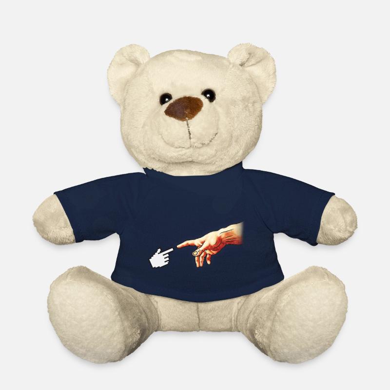 Funny 8bit Nerd & Geek Humor (Creation of Adam) - Teddy - French Navy