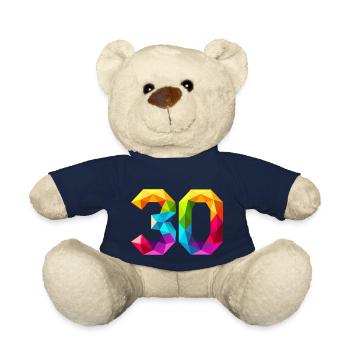 30 thirty thirty birthday shirt gift - Teddy Bear - french navy - Front