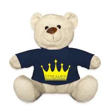 streamer live love online top social media shirt - Teddy Bear - french navy - Front