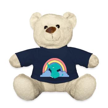 Baby Party Toddler Girl Grandchild Gift - Teddy Bear - french navy - Front
