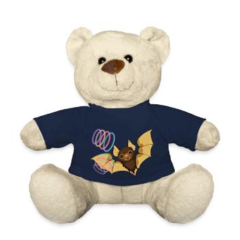 bat - Teddy Bear - french navy - Front
