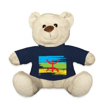 Drapeau Amazigh (Amazigh inside) - Nounours - bleu marine - Devant