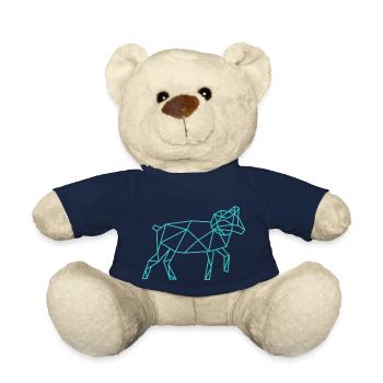 Sheep Geometric Line - Teddy Bear - french navy - Front