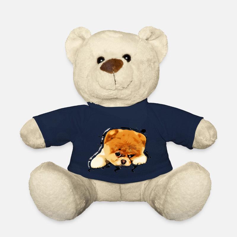 Pom le pomeranian - Nounours - bleu marine
