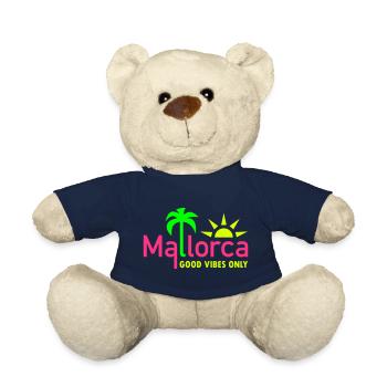 Mallorca, good vibes only (palm tree, sun) - Teddy Bear - french navy - Front